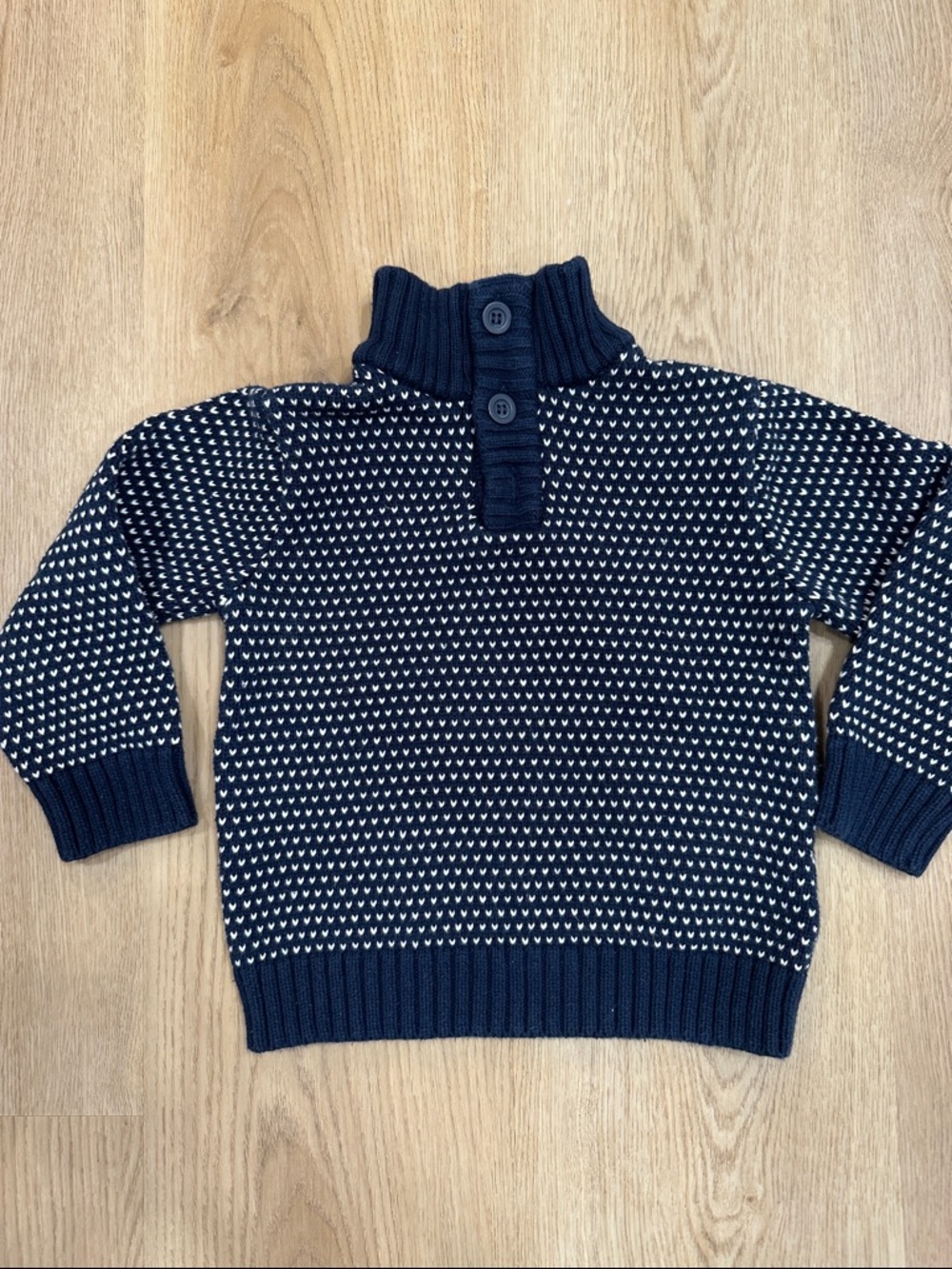 H&M Navy and White Knit Sweater 18-24